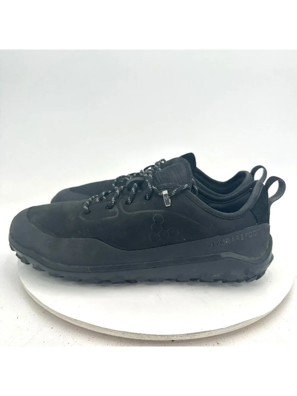 VivoBarefoot Tracker Leather Low Top Men Size EU 42 US 8.5 Black Hiking Shoes